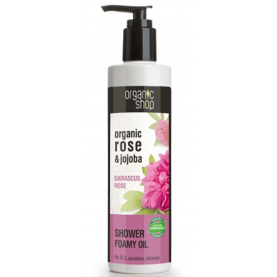 Organic Shop Shower Foamy Oil_Damascus Rose 280ml