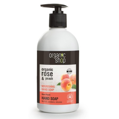 Organic Shop Nourishing Hand Soap_Rose Peach 500ml